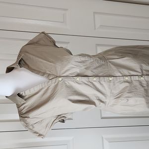 Banana Republic 16 Tall stretch classic khaki button front dress😍 with POCKETS!